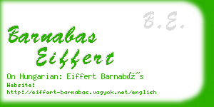 barnabas eiffert business card